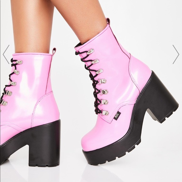 Shoes | Roc Boots Pink Hi Shine Mission 